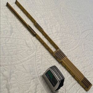 Set of 2 Carpenters Measuring Tools Sears 16 FT. Tape & Craftsman Folding Stick